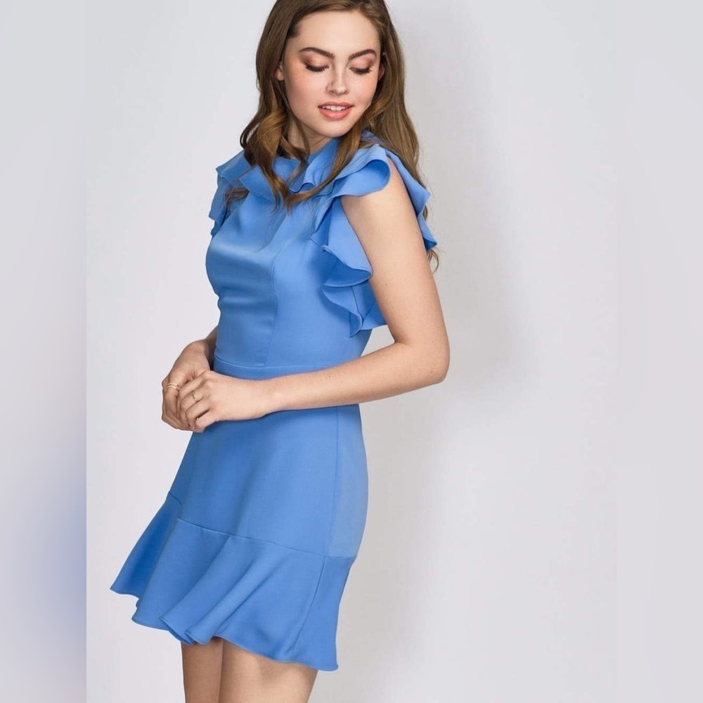 Amanda Uprichard Emery Dress Size P Color Blue